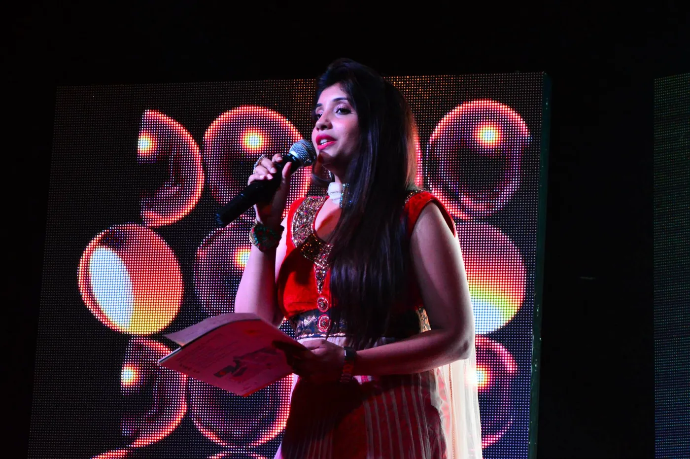 On stage